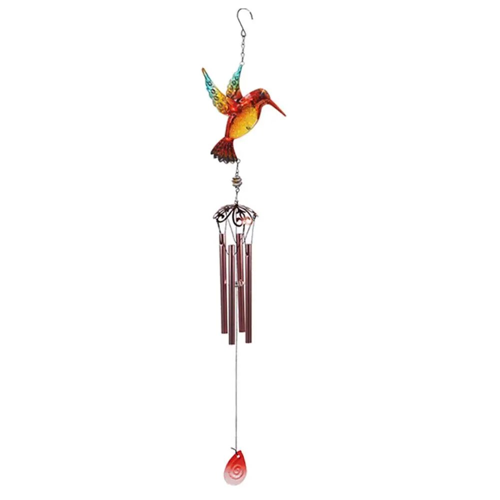 Wind Chime Hummingbirds Dragonflies Metal Glass Painted Crafts Courtyard Pipe Bell Home Aluminum Pendants Hanging Decor Han O0J5 Wind Chime Hummingbirds Dragonflies Metal Glass Painted Crafts Courtyard Pipe Bell Home Aluminum Pendants Hanging Decor Han O0J5
