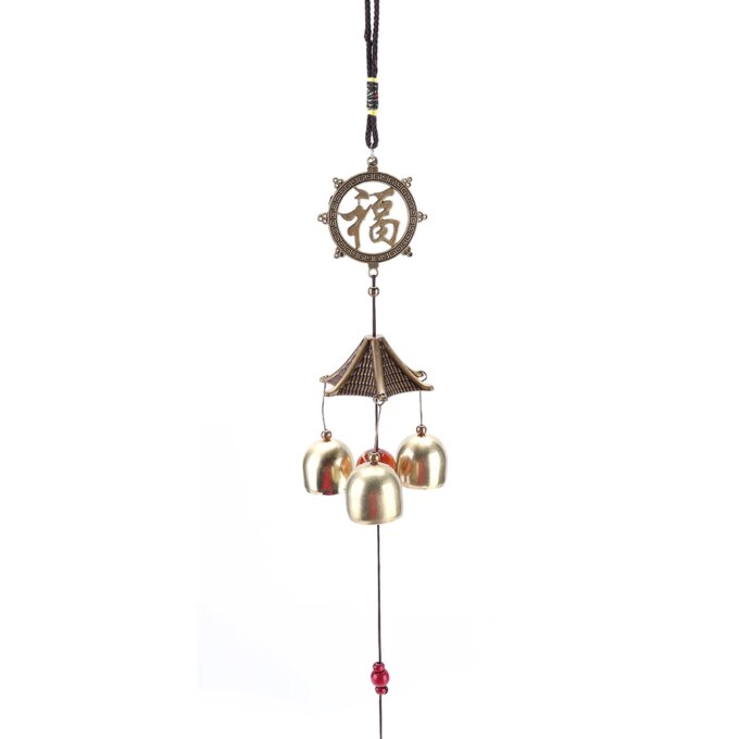Antique Wind Outdoor Chinese Oriental Lucky Metal Wind Chime - Image 2