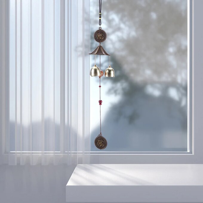 Antique Wind Outdoor Chinese Oriental Lucky Metal Wind Chime - Image 3