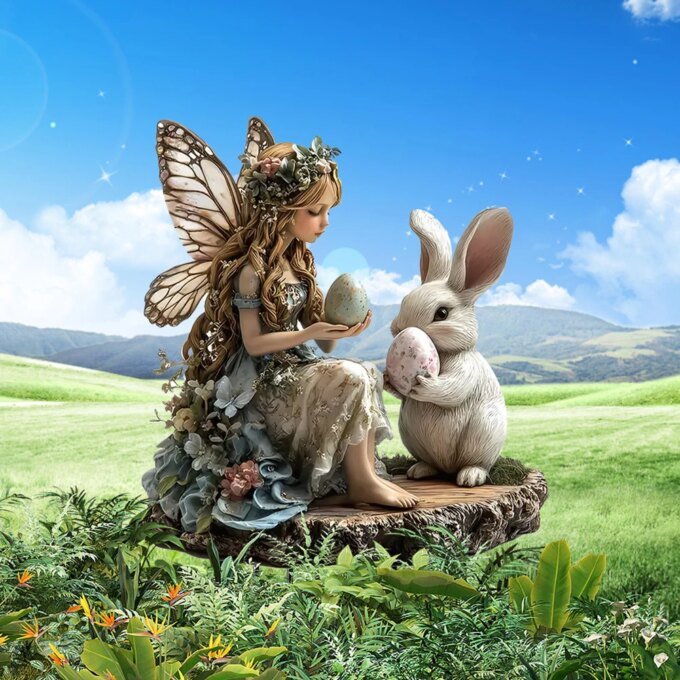 Easter Bunny Garden Stake Acrylic Spring Lawn Signs 2D Flat Easter Rabbit Garden Signs Outdoor Rabbit Sign Easter Decorations - Image 3