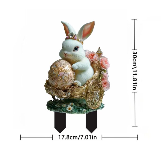 Easter Rabbit Garden Sign Waterproof 2D Acrylic Outdoor Sign Multi-Function Courtyard Statue Ornaments Garden Decoration - Image 6