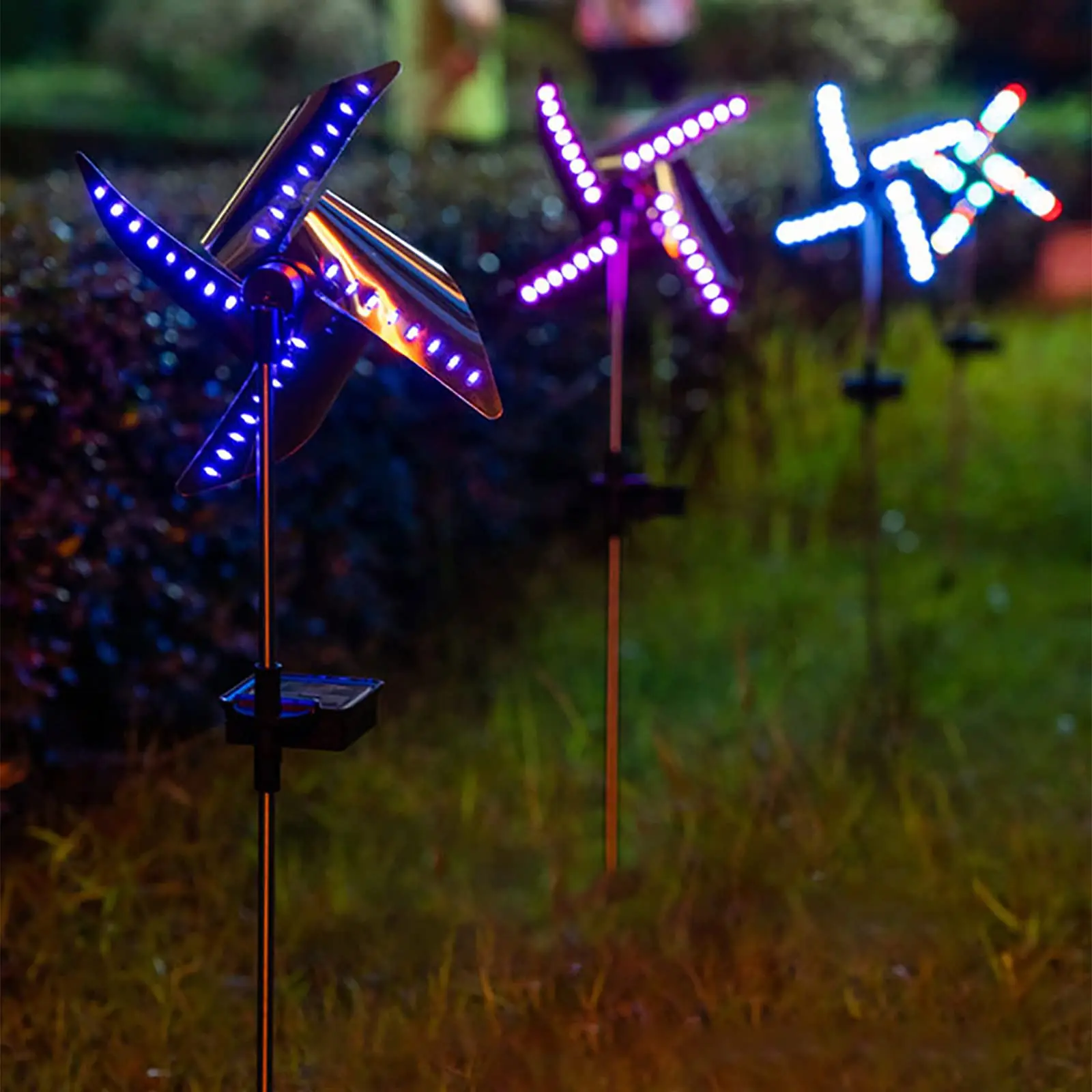 1Pcs Solar Power Windmill Light Outdoor Garden Decoration 32 LED Spot Light Garden Landscape Lights Waterproof Night Light