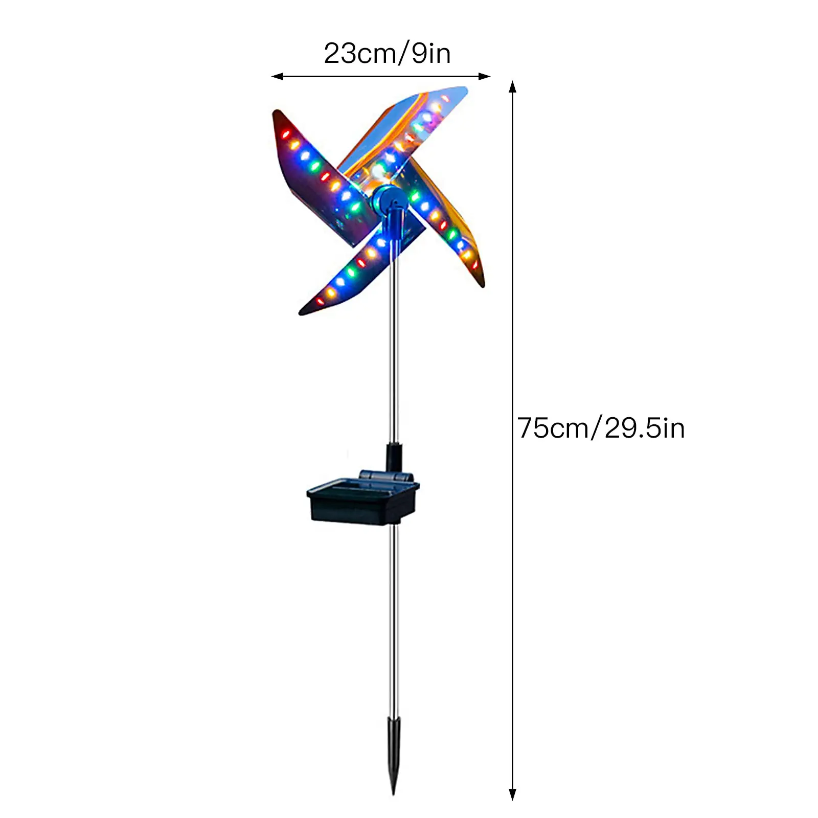 1Pcs Solar Power Windmill Light Outdoor Garden Decoration 32 LED Spot Light Garden Landscape Lights Waterproof Night Light