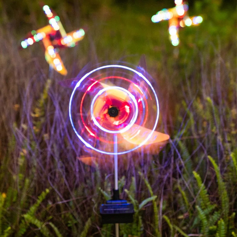 1Pcs Solar Power Windmill Light Outdoor Garden Decoration 32 LED Spot Light Garden Landscape Lights Waterproof Night Light