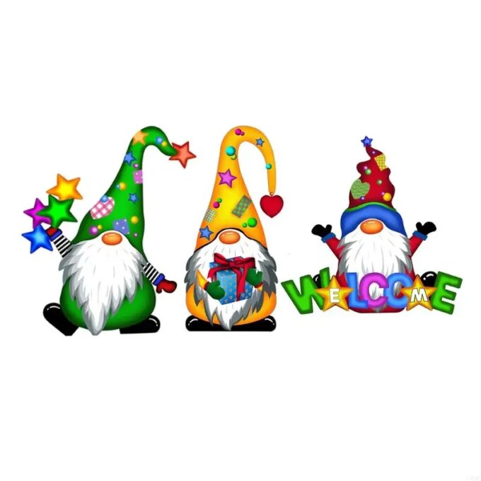 C5AC Metal Iron Gnomes Statue Outdoor Yard Patio Courtyard Art Dwarf Ornaments Home Garden Decoration - Image 3