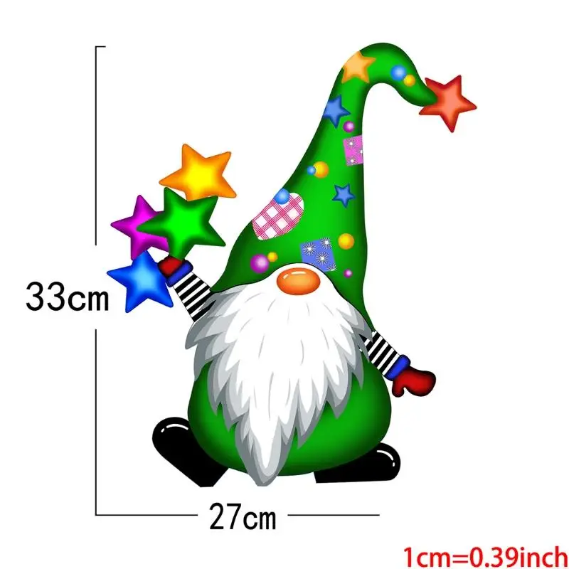 C5AC Metal Iron Gnomes Statue Outdoor Yard Patio Courtyard Art Dwarf Ornaments Home Garden Decoration