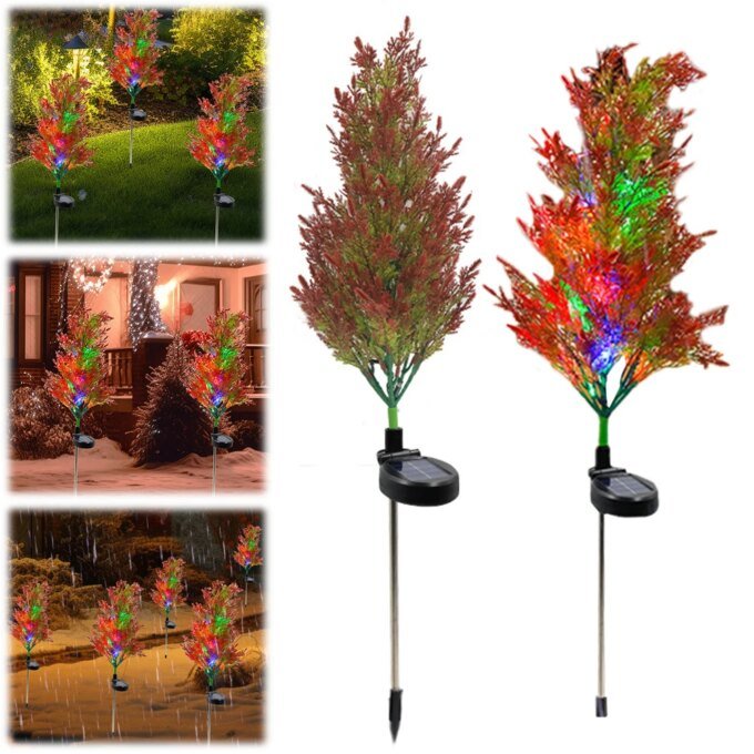 LED Cypress Tree Light Cypress Tree Stake Light Decorative Solar Garden Light Waterproof Artificial Tree Light for Outdoor Use - Image 3
