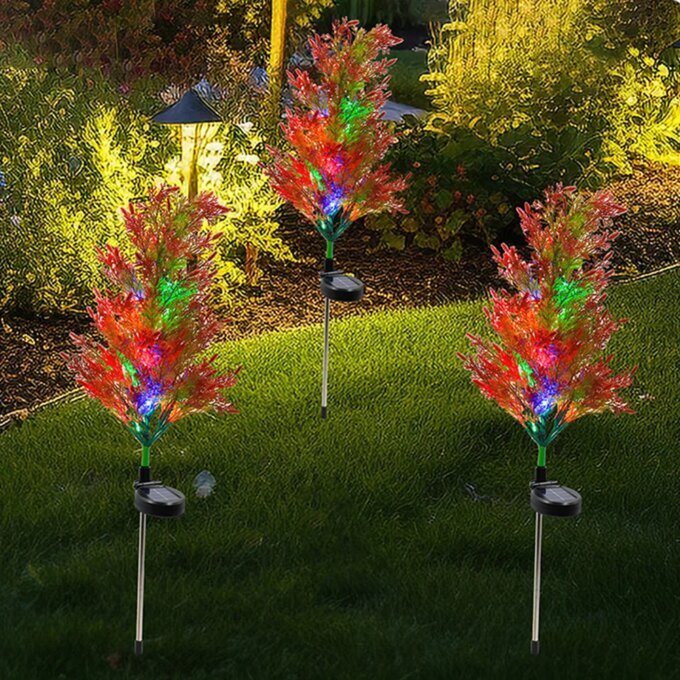 LED Cypress Tree Light Cypress Tree Stake Light Decorative Solar Garden Light Waterproof Artificial Tree Light for Outdoor Use - Image 6