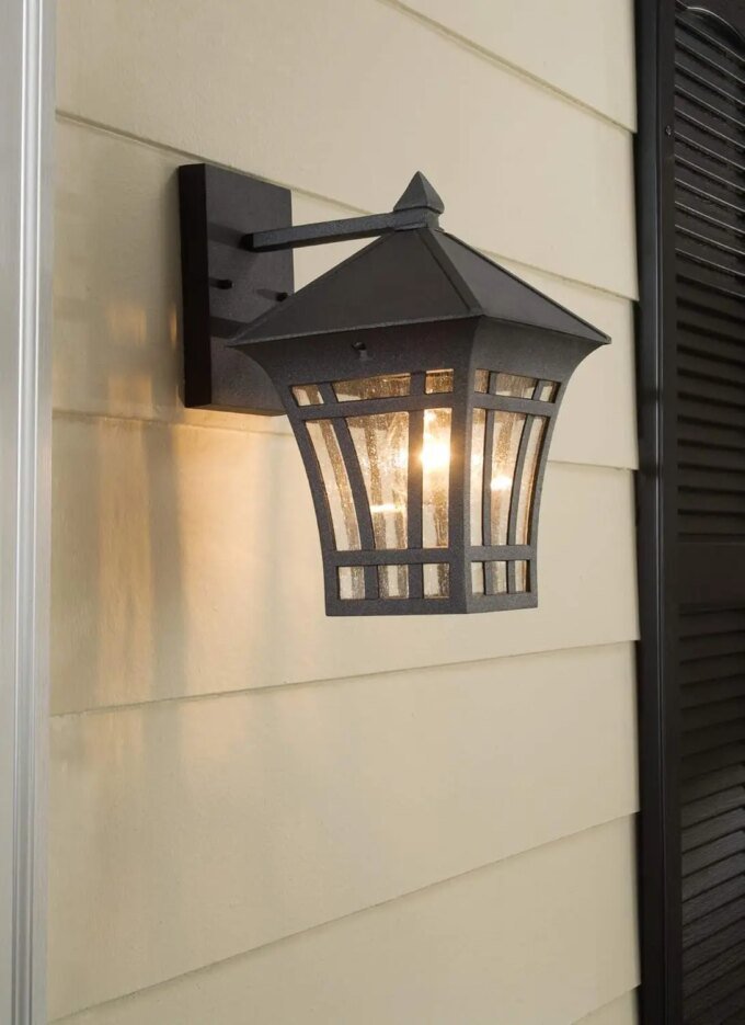 Herrington Two Light Outdoor Ceiling Flush Mount Outside Fixture Black 6.5x10.75x10.75 Decorate Black Surfaces To Emphasize - Image 2