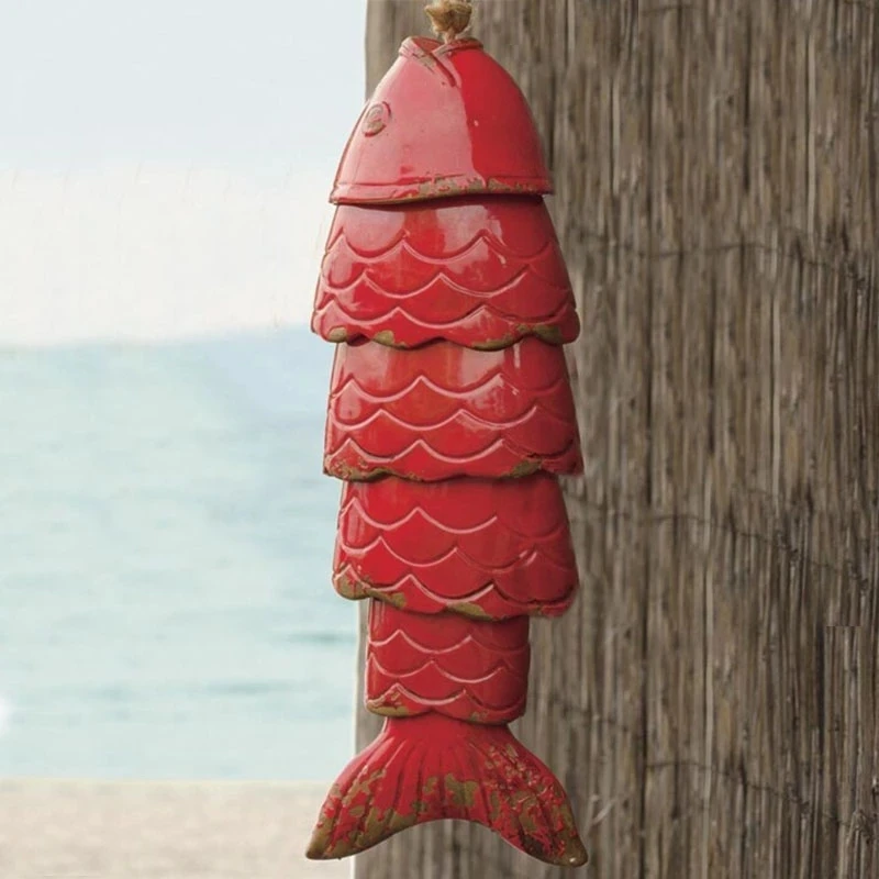 Colored Koi Fish Wind Chime Color Koi Fish Wind Chimes Outdoor Resin Wind Chimes Pendant Christmas Gift Garden Decoration