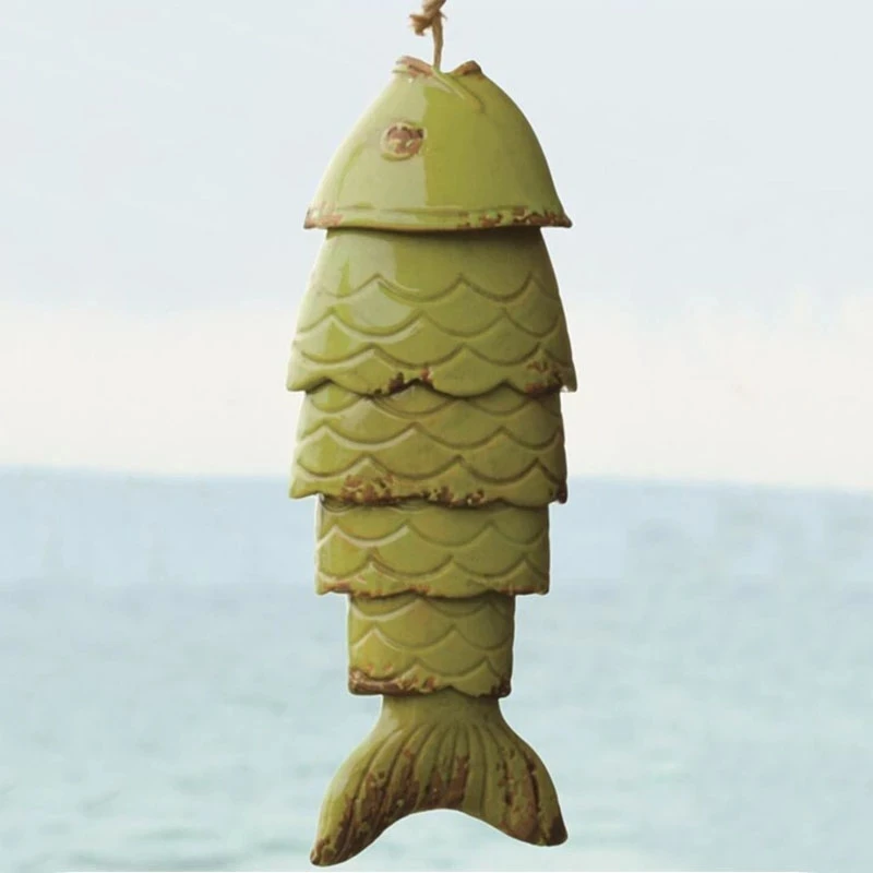Colored Koi Fish Wind Chime Color Koi Fish Wind Chimes Outdoor Resin Wind Chimes Pendant Christmas Gift Garden Decoration