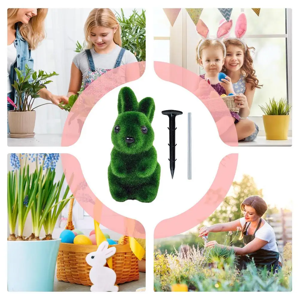 Bunny Garden Stake Festive Rabbit Lawn Signs Rabbit Yard Decorations Outdoor Bunny Garden Art For Flowerbeds Planter Patios Lawn
