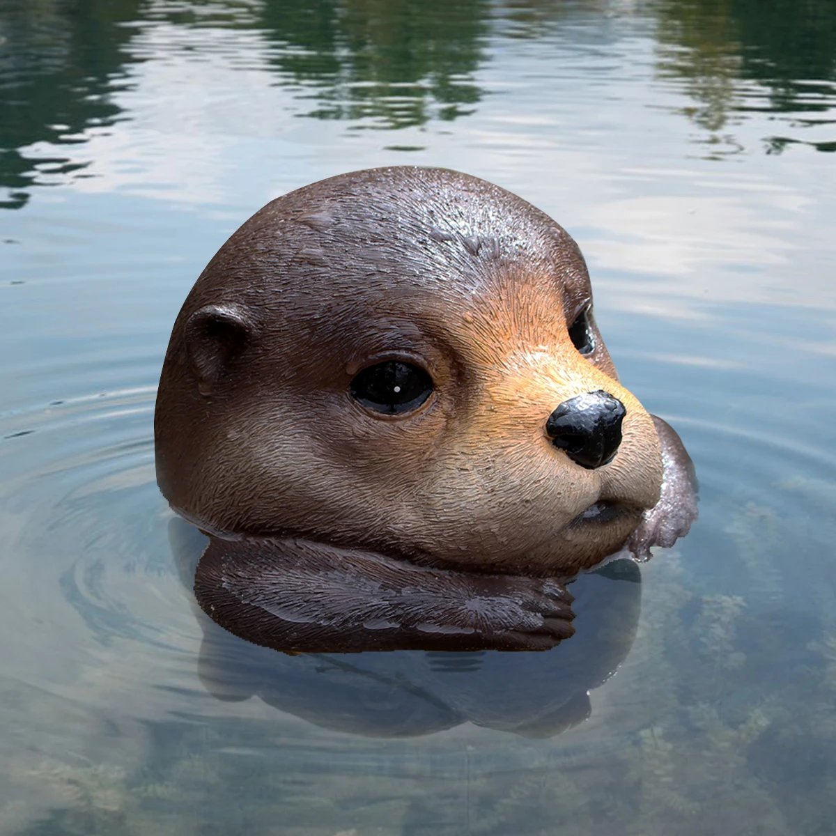 1 piece of floating otter water decoration, swimming pool, garden and terrace accessories, pond decoration, courtyard decoration