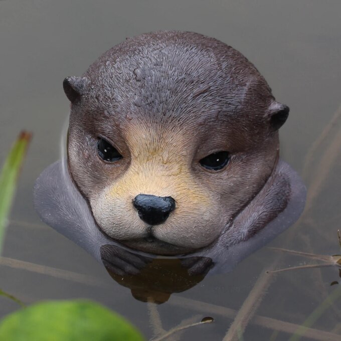 1 piece of floating otter water decoration, swimming pool, garden and terrace accessories, pond decoration, courtyard decoration