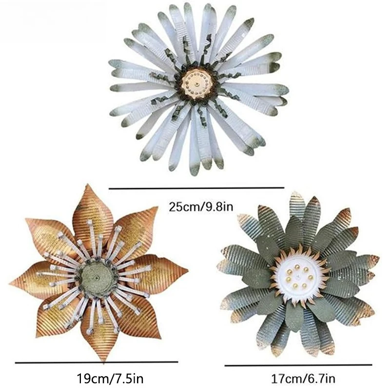 Handmade Wrought Iron Floral Wall Art for Indoor Outdoor Garden Decor, Metal Flower Ornament Durable Iron Material Handmade Wrought Iron Floral Wall Art for Indoor Outdoor Garden Decor, Metal Flower Ornament Durable Iron Material