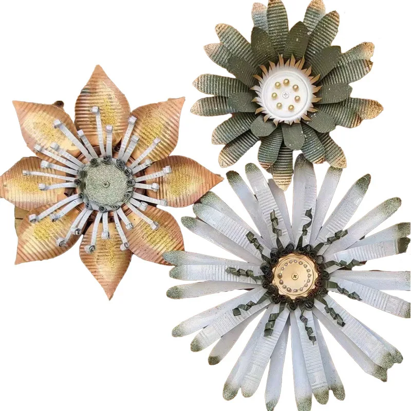 Handmade Wrought Iron Floral Wall Art for Indoor Outdoor Garden Decor, Metal Flower Ornament Durable Iron Material Handmade Wrought Iron Floral Wall Art for Indoor Outdoor Garden Decor, Metal Flower Ornament Durable Iron Material