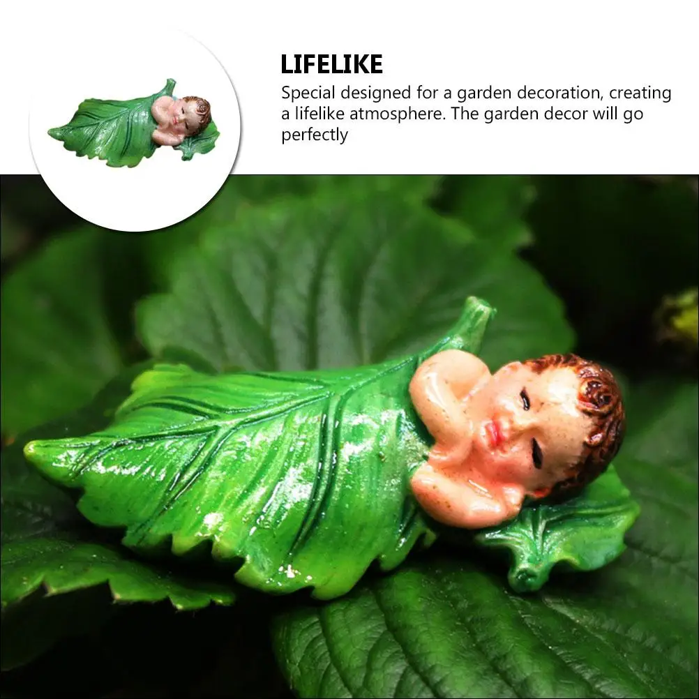 Flower Fairy Ornament Resin Baby Statue Mini Figurine Garden Decor NonFading Color Lifelike Design Gift Idea Yard Flower Fairy Ornament Resin Baby Statue Mini Figurine Garden Decor NonFading Color Lifelike Design Gift Idea Yard