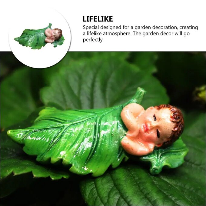 Flower Fairy Ornament Resin Baby Statue Mini Figurine Garden Decor NonFading Color Lifelike Design Gift Idea Yard - Image 4