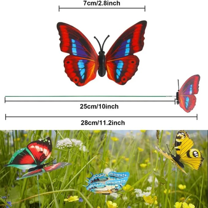 5-50Pcs Waterproof Butterfly Garden Yard Planter Butterfly Flower Arrangement Colorful Butterfly Outdoor Decor Flower Pots Decor - Image 2