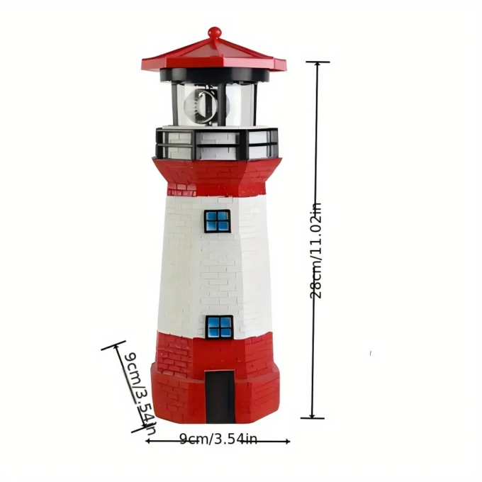 Outdoor Solar Rotating Beacon Patio Landscape Decorative Light Warning Light Lawn Garden Ornament IP44 Splashproof - Image 6