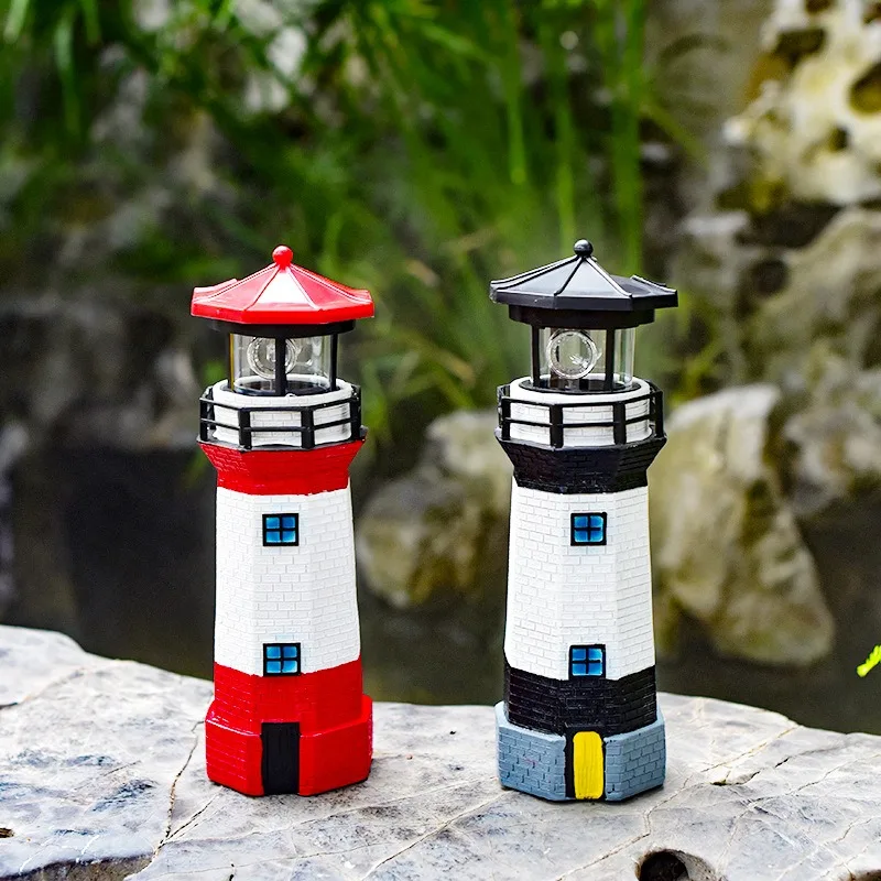 Outdoor Solar Rotating Beacon Patio Landscape Decorative Light Warning Light Lawn Garden Ornament IP44 Splashproof