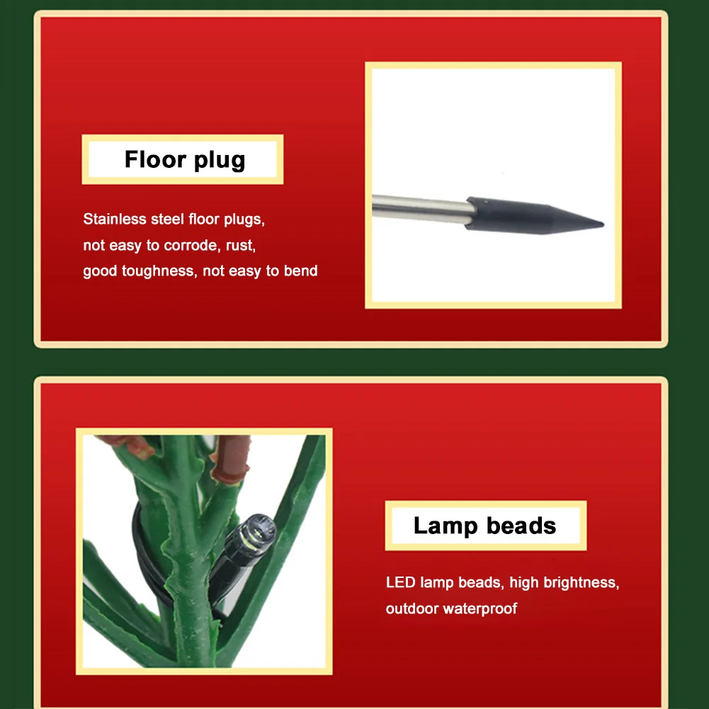 LED Cypress Tree Light Cypress Tree Stake Light Decorative Solar Garden Light Waterproof Outdoor Patio Light for Outdoor Use