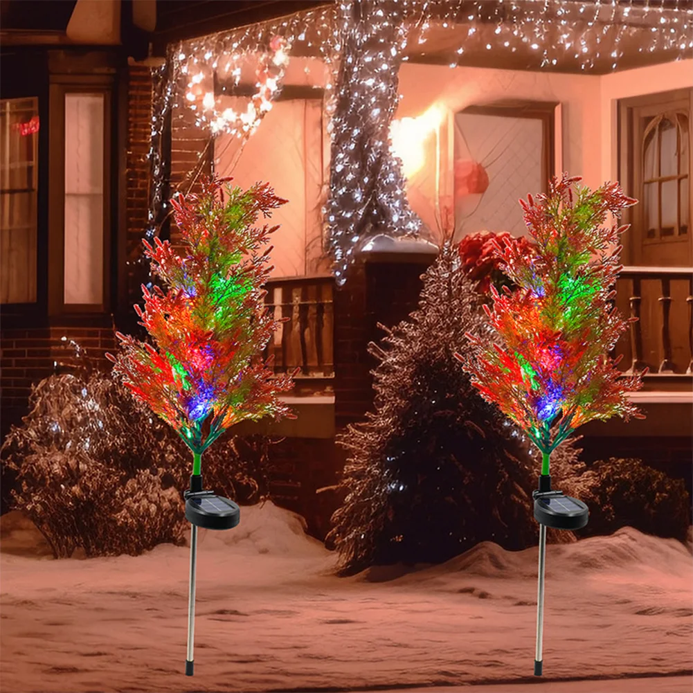 LED Cypress Tree Light Cypress Tree Stake Light Decorative Solar Garden Light Waterproof Outdoor Patio Light for Outdoor Use