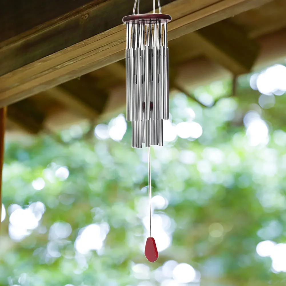 Hanging Wind Bell Aluminum 27 Tubes Outdoor Pendant Anti-rust Outdoor Decoration Wind Bell Multi-tube Wind Chime for Garden Yard