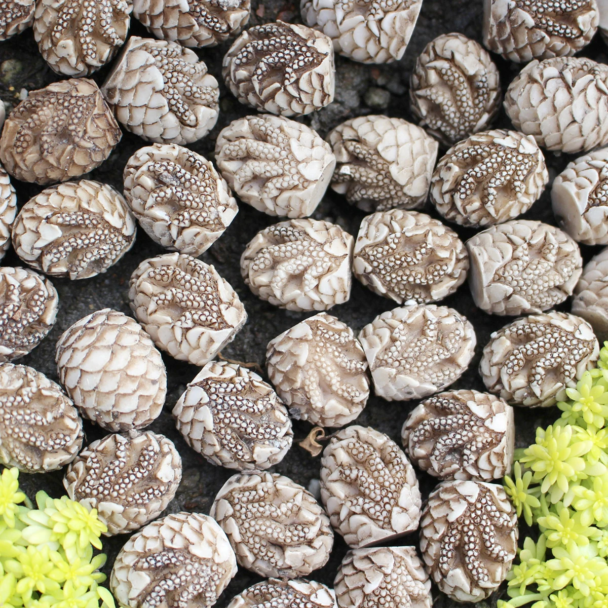Resin Dinosaur Egg Paving Stone Set 20, Outdoor Flowerpot Paving Stone, Aquarium Decoration, Home Courtyard Decoration