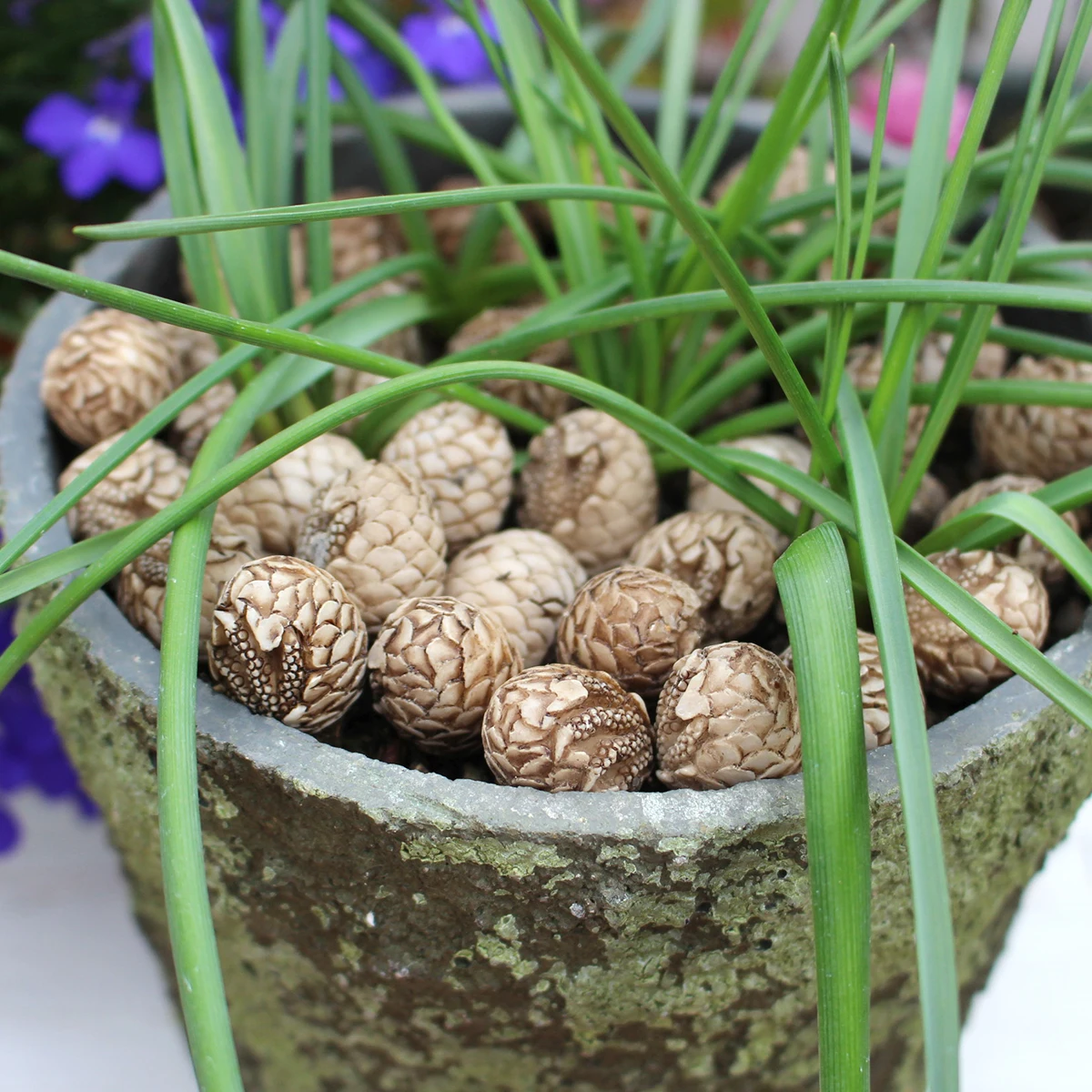 Resin Dinosaur Egg Paving Stone Set 20, Outdoor Flowerpot Paving Stone, Aquarium Decoration, Home Courtyard Decoration