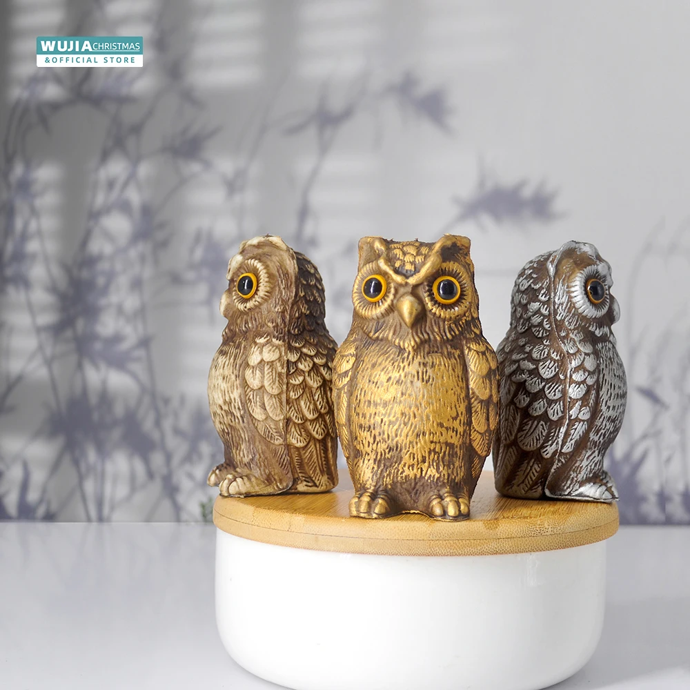 Realistic Owl Figurines Garden Decor Lovely Beautifully Detailed Fake Bird For Indoor/Outdoor Lawn Yard Porch Desktop Ornaments