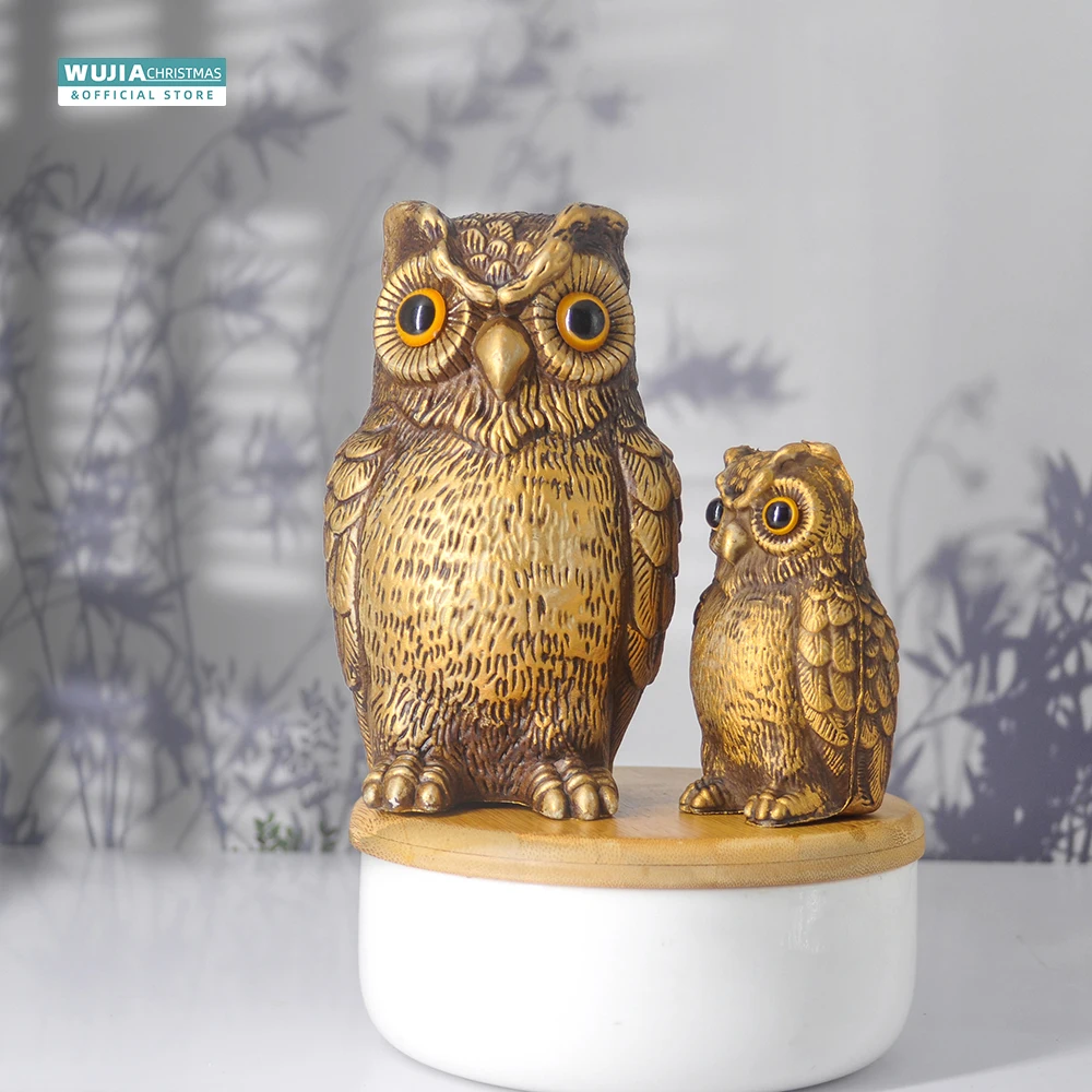 Realistic Owl Figurines Garden Decor Lovely Beautifully Detailed Fake Bird For Indoor/Outdoor Lawn Yard Porch Desktop Ornaments