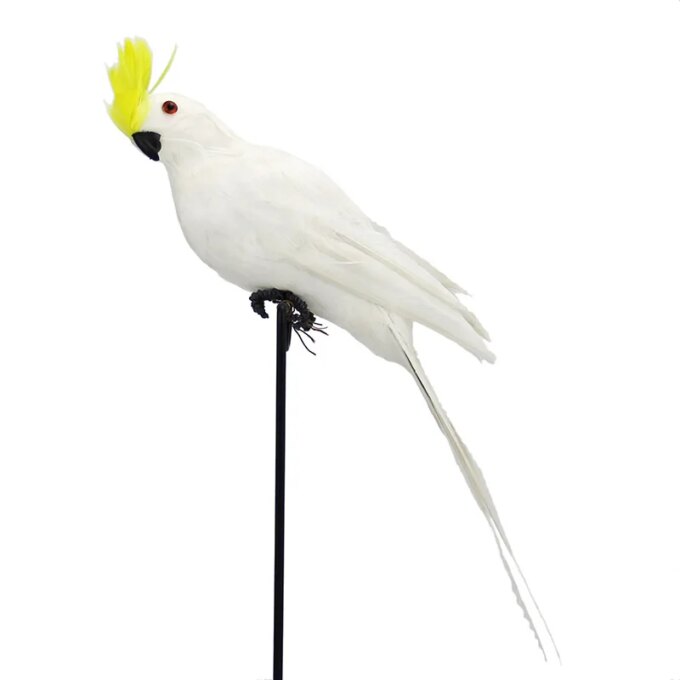 Large Simulation Parrot Ornament Handmade Parrot Bird Foam Feather Lawn Figurine Animal Bird Garden Bird Prop Decoration - Image 6