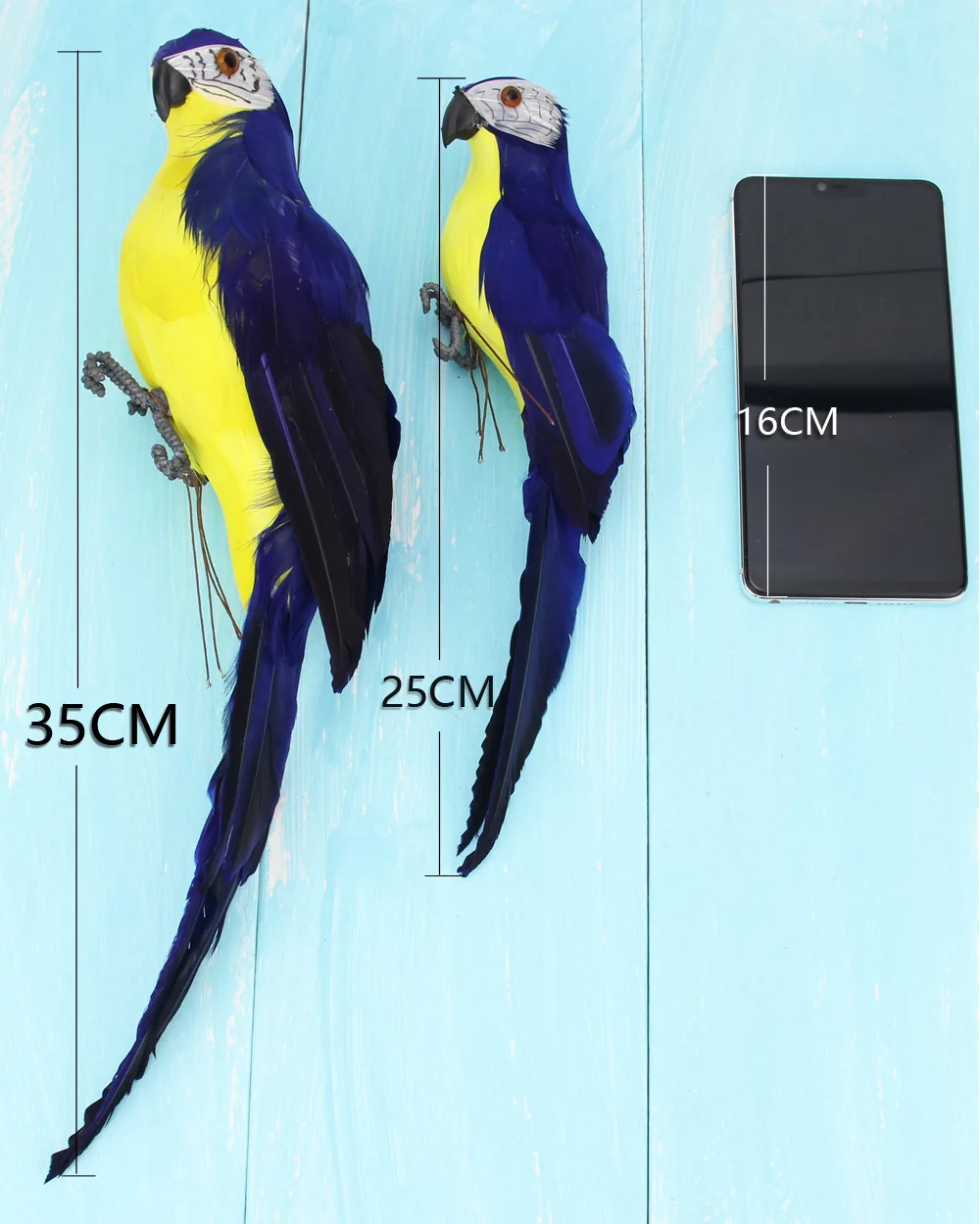 Large Simulation Parrot Ornament Handmade Parrot Bird Foam Feather Lawn Figurine Animal Bird Garden Bird Prop Decoration