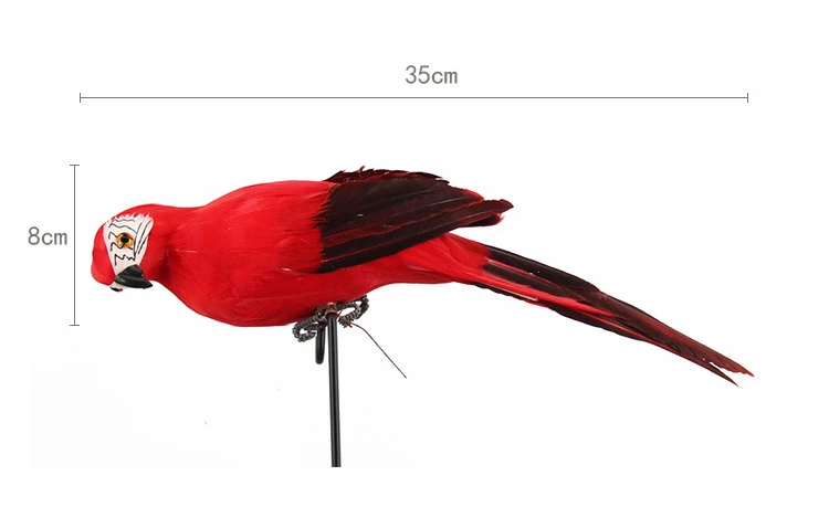 Large Simulation Parrot Ornament Handmade Parrot Bird Foam Feather Lawn Figurine Animal Bird Garden Bird Prop Decoration