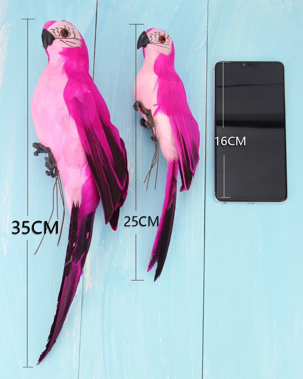 Large Simulation Parrot Ornament Handmade Parrot Bird Foam Feather Lawn Figurine Animal Bird Garden Bird Prop Decoration