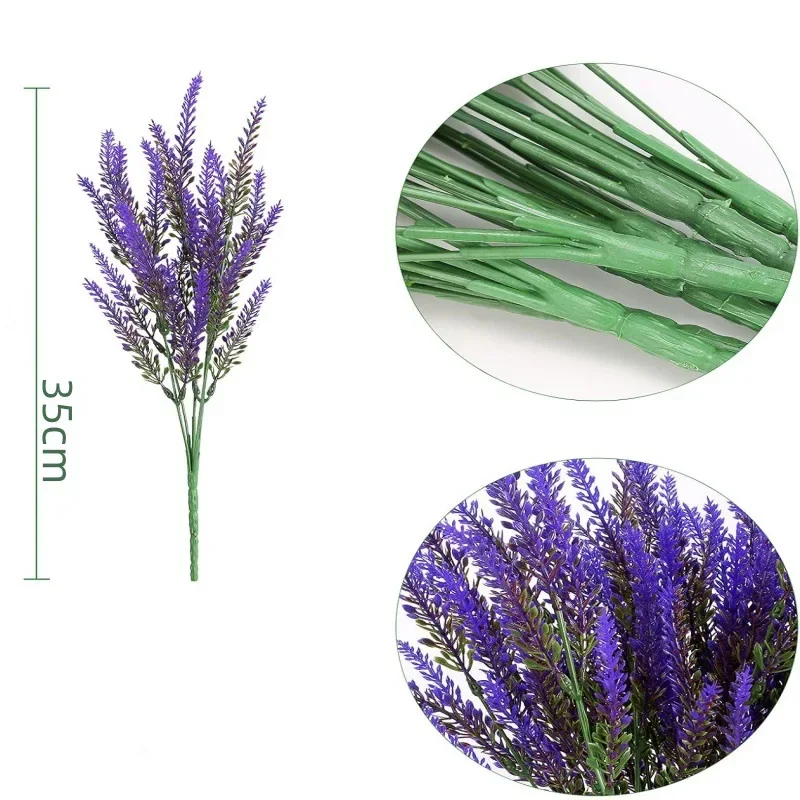 6PCS Artificial Lavender Flowers 5 Prong UV Resistant Fake Plants for Outdoor Balcony Garden Home Decoration Bouquet 6PCS Artificial Lavender Flowers 5 Prong UV Resistant Fake Plants for Outdoor Balcony Garden Home Decoration Bouquet