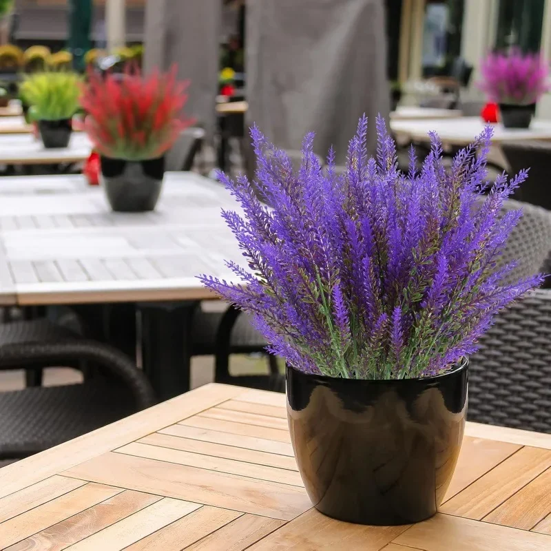 6PCS Artificial Lavender Flowers 5 Prong UV Resistant Fake Plants for Outdoor Balcony Garden Home Decoration Bouquet 6PCS Artificial Lavender Flowers 5 Prong UV Resistant Fake Plants for Outdoor Balcony Garden Home Decoration Bouquet