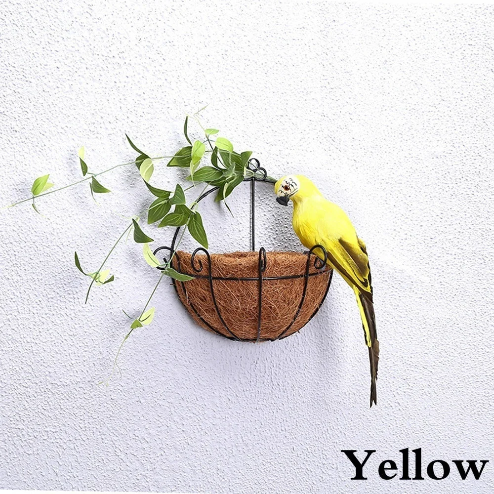 Handmade Simulation Parrot 25/35cm Creative Feather Lawn Figurine Ornament Animal Bird Garden Bird Prop Decoration Miniature