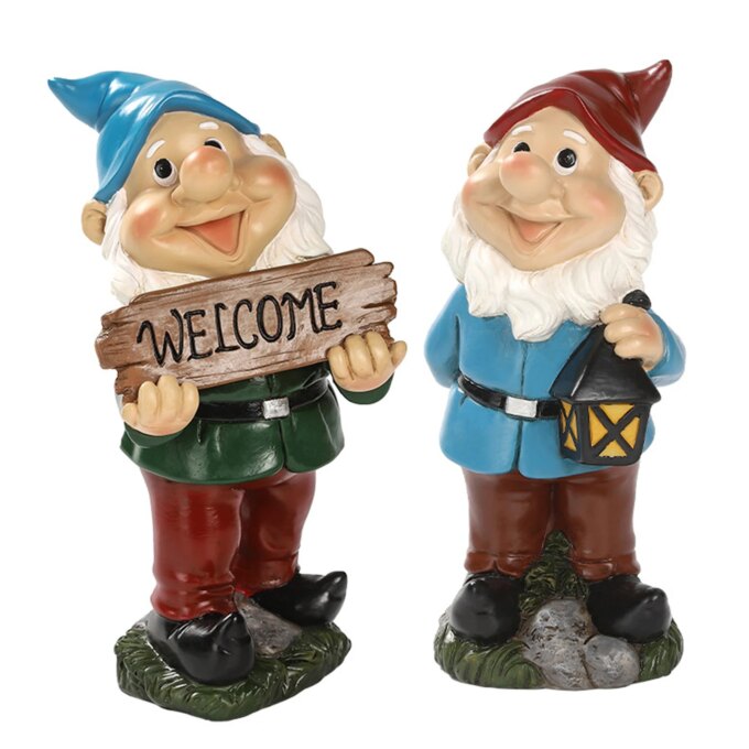Funny Resin Garden Gnome Statue Cartoon Naughty Dwarfs Figurines Small Sculptures Creative Decoration For Lawn Garden - Image 2