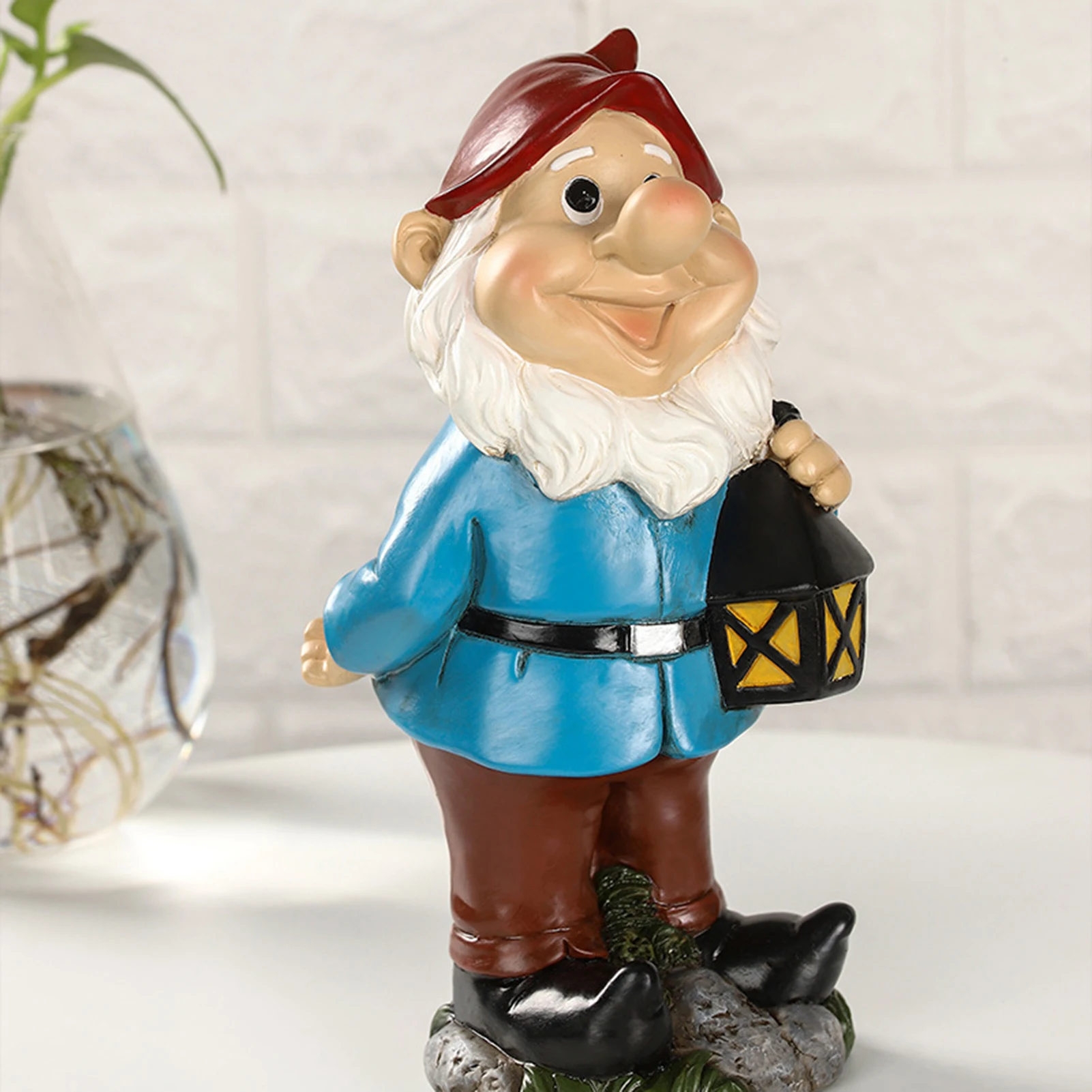 Funny Resin Garden Gnome Statue Cartoon Naughty Dwarfs Figurines Small Sculptures Creative Decoration For Lawn Garden