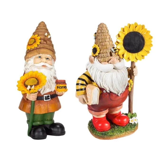 Funny Resin Garden Gnome Statue Cartoon Naughty Dwarfs Figurines Small Sculptures Creative Decoration For Lawn Garden - Image 3