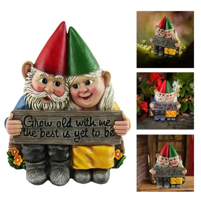 Funny Resin Garden Gnome Statue Cartoon Naughty Dwarfs Figurines Small Sculptures Creative Decoration For Lawn Garden - Image 5