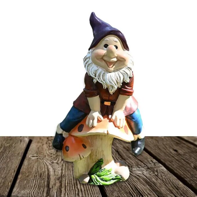 Funny Resin Garden Gnome Statue Cartoon Naughty Dwarfs Figurines Small Sculptures Creative Decoration For Lawn Garden - Image 6