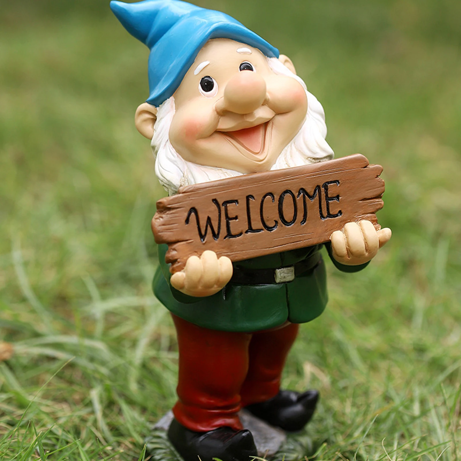 Funny Resin Garden Gnome Statue Cartoon Naughty Dwarfs Figurines Small Sculptures Creative Decoration For Lawn Garden