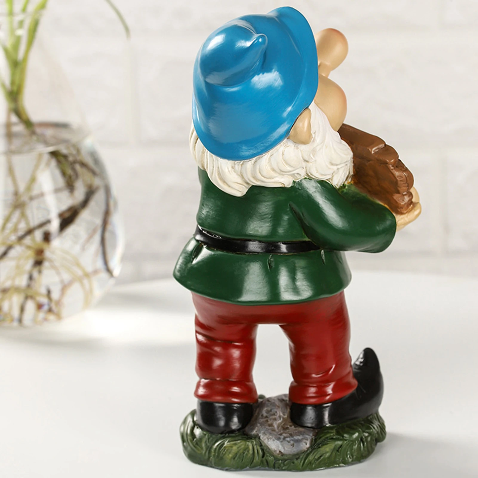 Funny Resin Garden Gnome Statue Cartoon Naughty Dwarfs Figurines Small Sculptures Creative Decoration For Lawn Garden