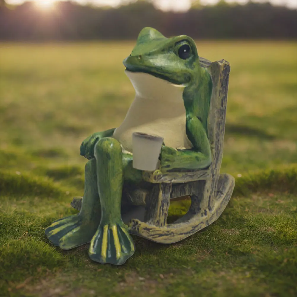 Frog Garden Statue Outdoor Lights Solar Garden Frog Decor Resin Frog Figurine Housewarming Gift for Patio Yard Lawn Ornament Frog Garden Statue Outdoor Lights Solar Garden Frog Decor Resin Frog Figurine Housewarming Gift for Patio Yard Lawn Ornament