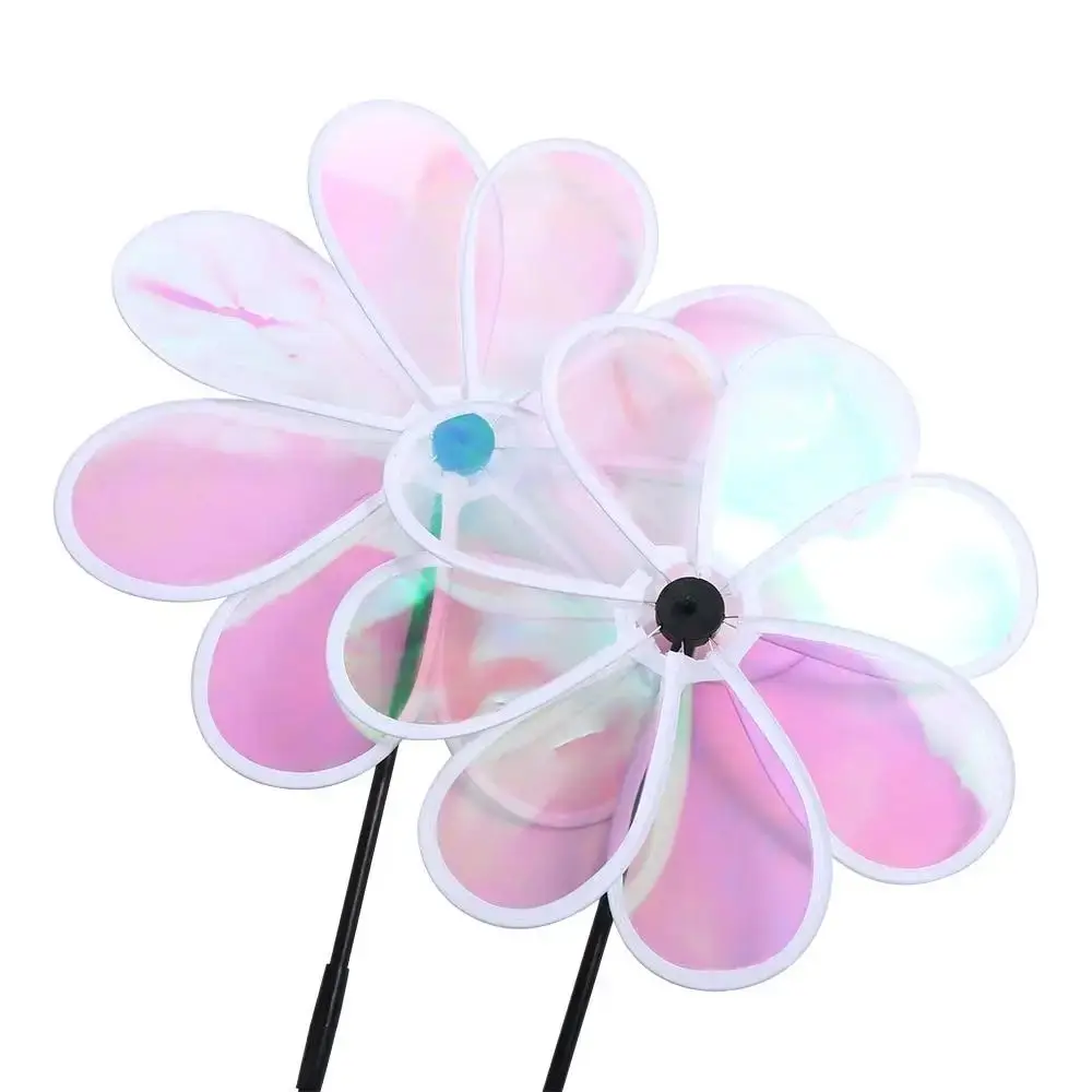 Color Bird Repelling Windmill Outdoor Grounding Mounted Reflective Changing Windmill Wind Spinner Kindergarten Children's Toys Color Bird Repelling Windmill Outdoor Grounding Mounted Reflective Changing Windmill Wind Spinner Kindergarten Children's Toys