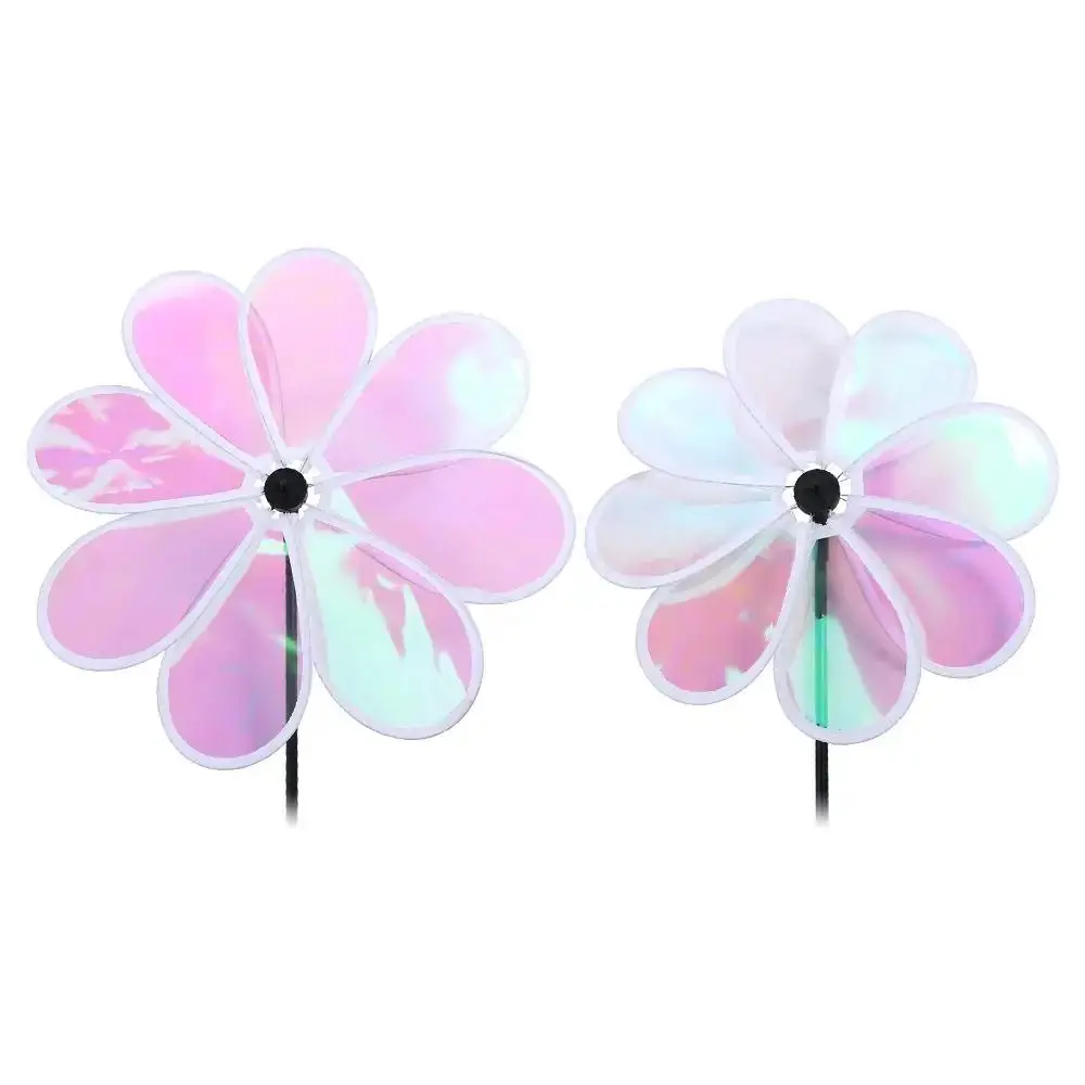 Color Bird Repelling Windmill Outdoor Grounding Mounted Reflective Changing Windmill Wind Spinner Kindergarten Children's Toys Color Bird Repelling Windmill Outdoor Grounding Mounted Reflective Changing Windmill Wind Spinner Kindergarten Children's Toys