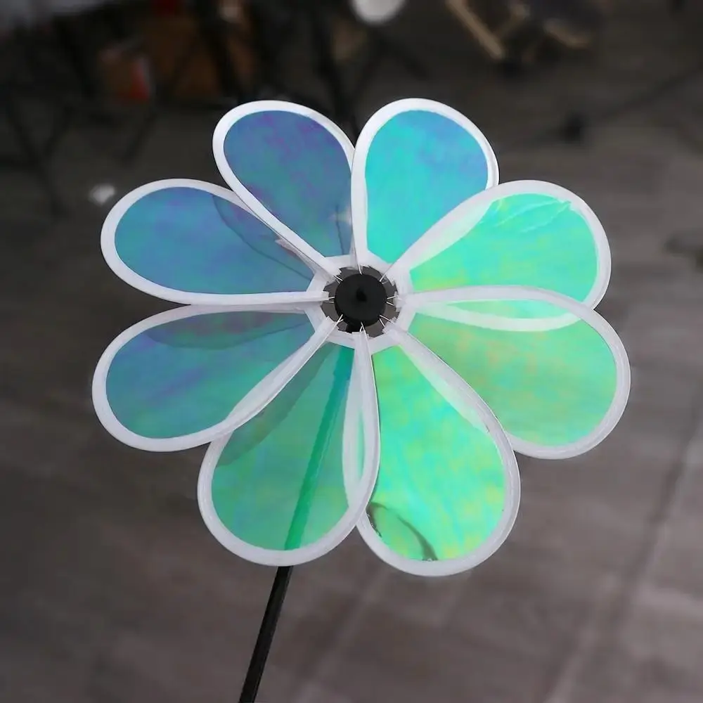 Color Bird Repelling Windmill Outdoor Grounding Mounted Reflective Changing Windmill Wind Spinner Kindergarten Children's Toys Color Bird Repelling Windmill Outdoor Grounding Mounted Reflective Changing Windmill Wind Spinner Kindergarten Children's Toys